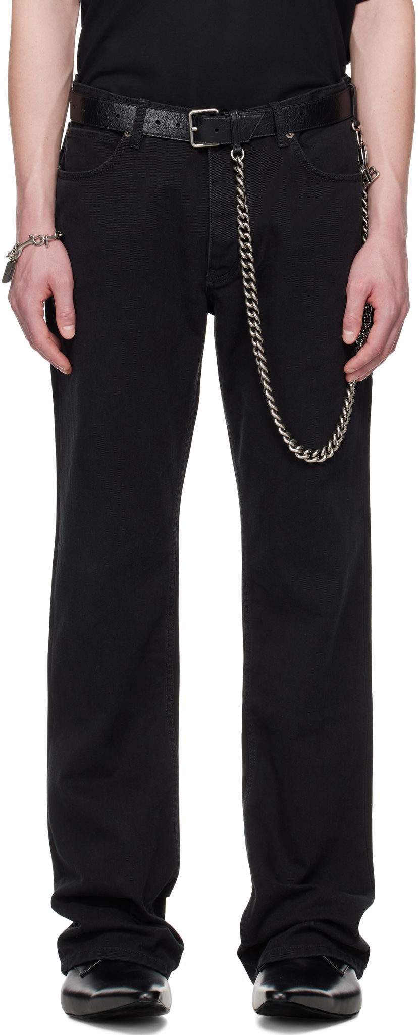 Jeans Balenciaga Balenciaga Straight Fit Jeans Svart | 810788TQW83