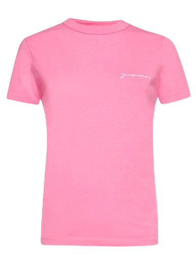 T-shirt Jacquemus Ladies Embroidered Logo Rosa | 211JS003-2160