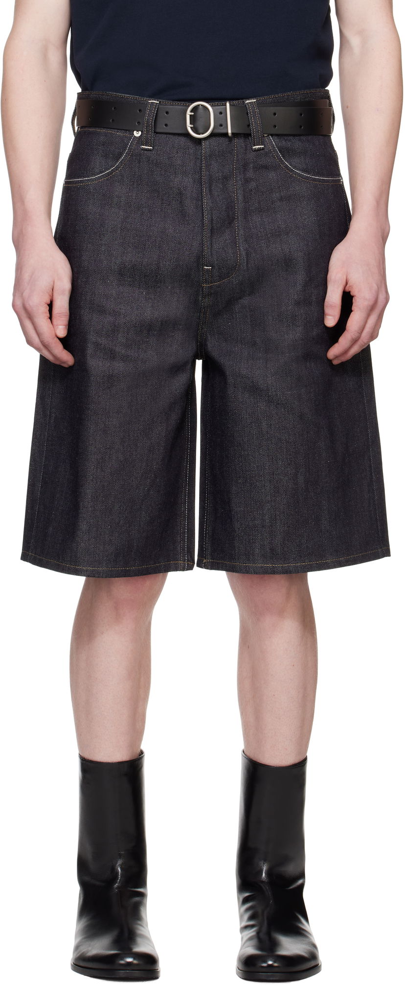 Shorts Jil Sander Jil Sander Raw Denim Shorts Blå | J23KA0110_J45041