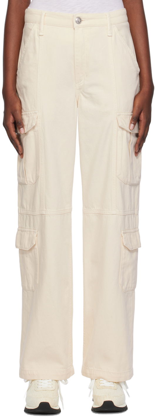 Cargo byxor rag & bone Cailyn Denim Cargo Pants Beige | WDD23H2960FCEC