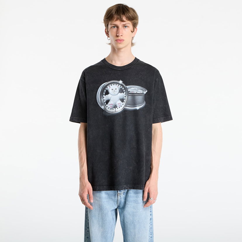 T-shirt RIPNDIP RIPNDIP Nerm Wheels T-Shirt Vintage Wash Svart | RNDFALL25119