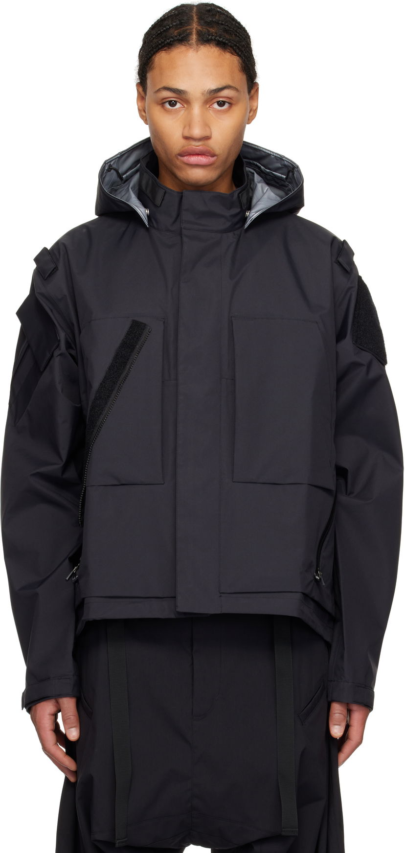 Parkas Acronym J14-GT Hooded Technical Jacket Svart | J14-GT
