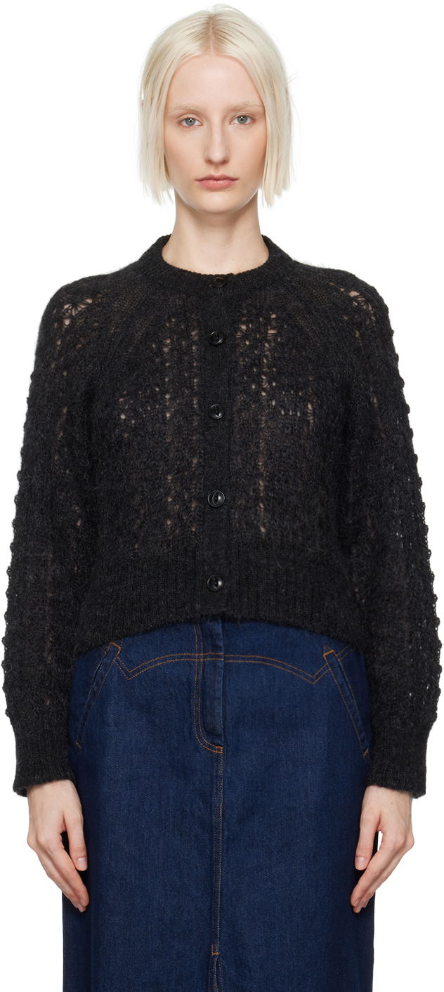 Sweater YMC YMC Foxtail Knit Cardigan Svart | Q8XAL