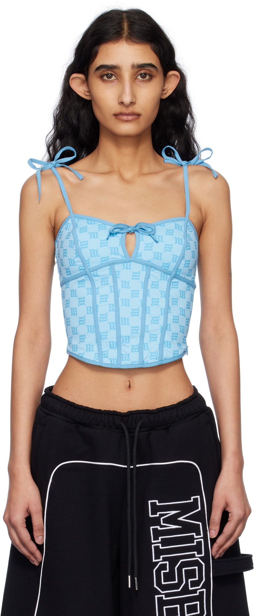 Linne MISBHV MISBHV Monogram Coquette Tank Top Blå | 250W114