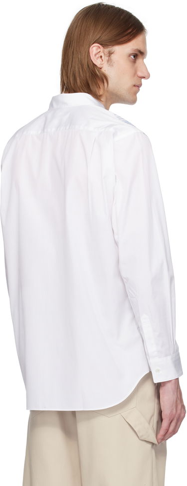 Skjorta Comme des Garçons Comme des Garçons Yarn Dyed Stripe Poplin Shirt Vit | FO-B027-051, 2