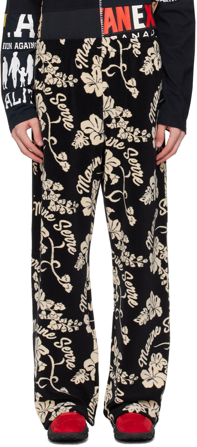Träningsbyxor Marine Serre Jacquard Sweatpants Svart | UPA046 CJER0035
