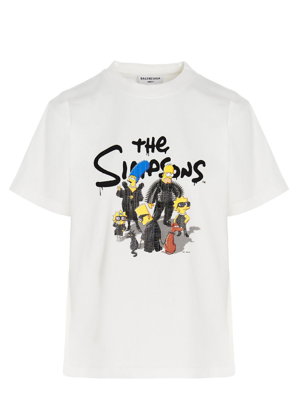 T-shirt Balenciaga The Simpsons x Small Fit T-Shirt Vit | 670943TLVG70901, 0