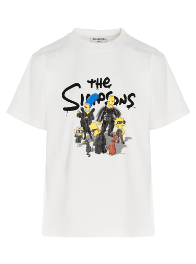 T-shirt Balenciaga The Simpsons x Small Fit T-Shirt Vit | 670943TLVG70901