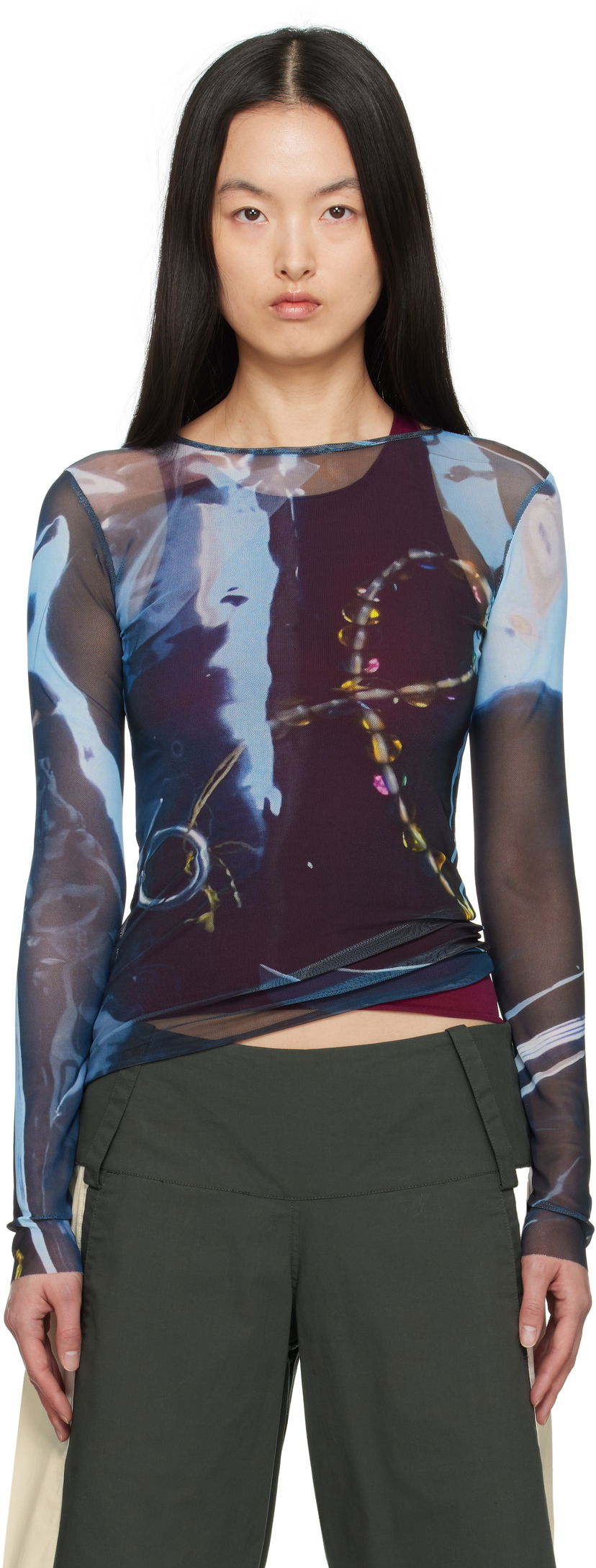 T-shirt Serapis Serapis Shining Gem Mesh T-Shirt Flerfärgad | SS25_ TT_1T