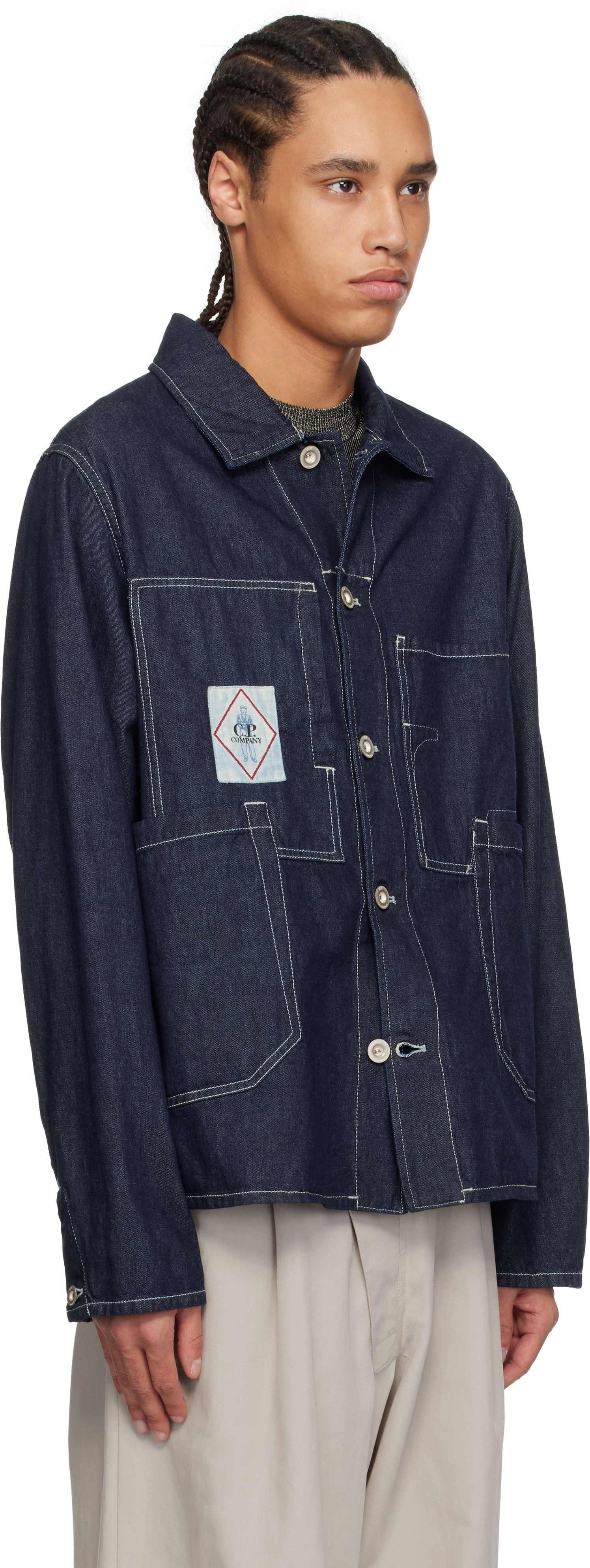 Jacka C.P. Company C.P. Company Denim Chore Jacket Blå | 18CMOW156A-110295W, 1