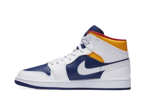 Sneakers och skor Jordan Air Jordan 1 Mid "White Deep Royal Blue" Mörkblå | 554724-131