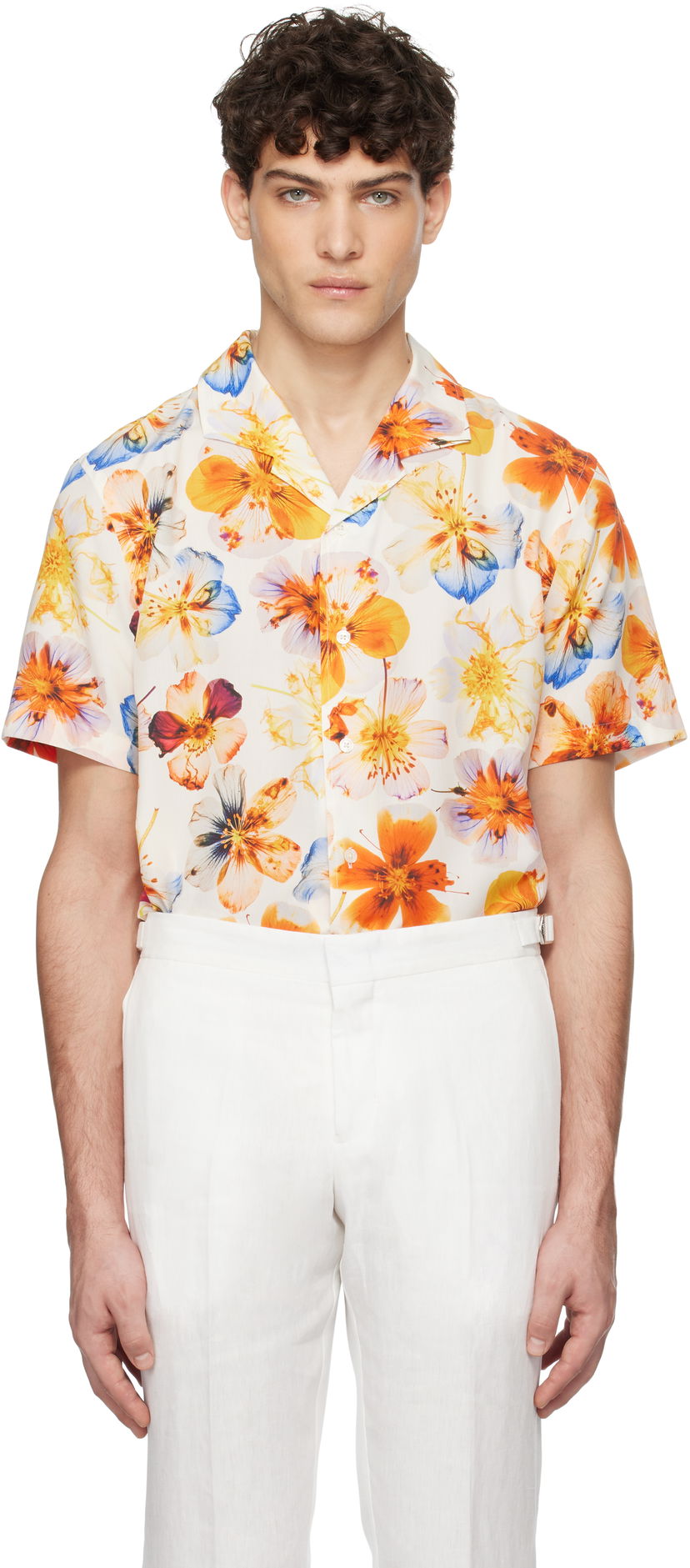 Skjorta Orlebar Brown Orlebar Brown Hibbert Floral Print Shirt Flerfärgad | 280065