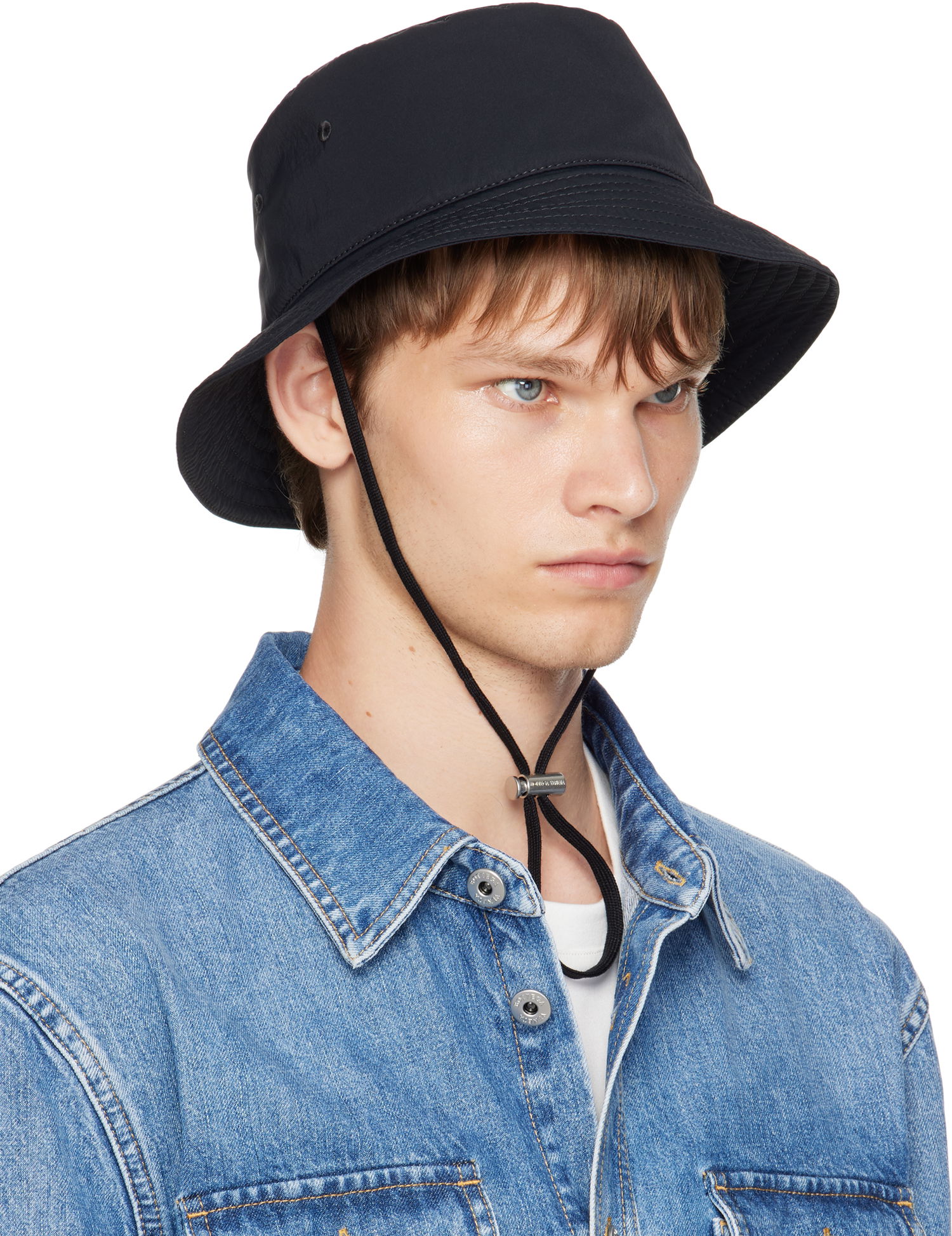 Hatt Bottega Veneta Bottega Veneta Tech Nylon Bucket Hat Svart | 836051V5O301000, 1