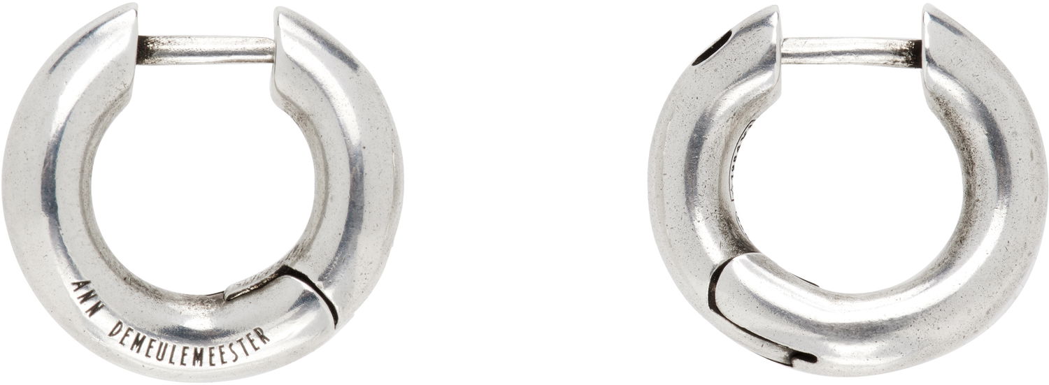 Örhängen Ann Demeulemeester Ann Demeulemeester Mariela Anatomic Silver Loop Earrings Metallisk | 2520-W-JE07-JW020-070, 0
