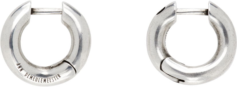Örhängen Ann Demeulemeester Ann Demeulemeester Mariela Anatomic Silver Loop Earrings Metallisk | 2520-W-JE07-JW020-070