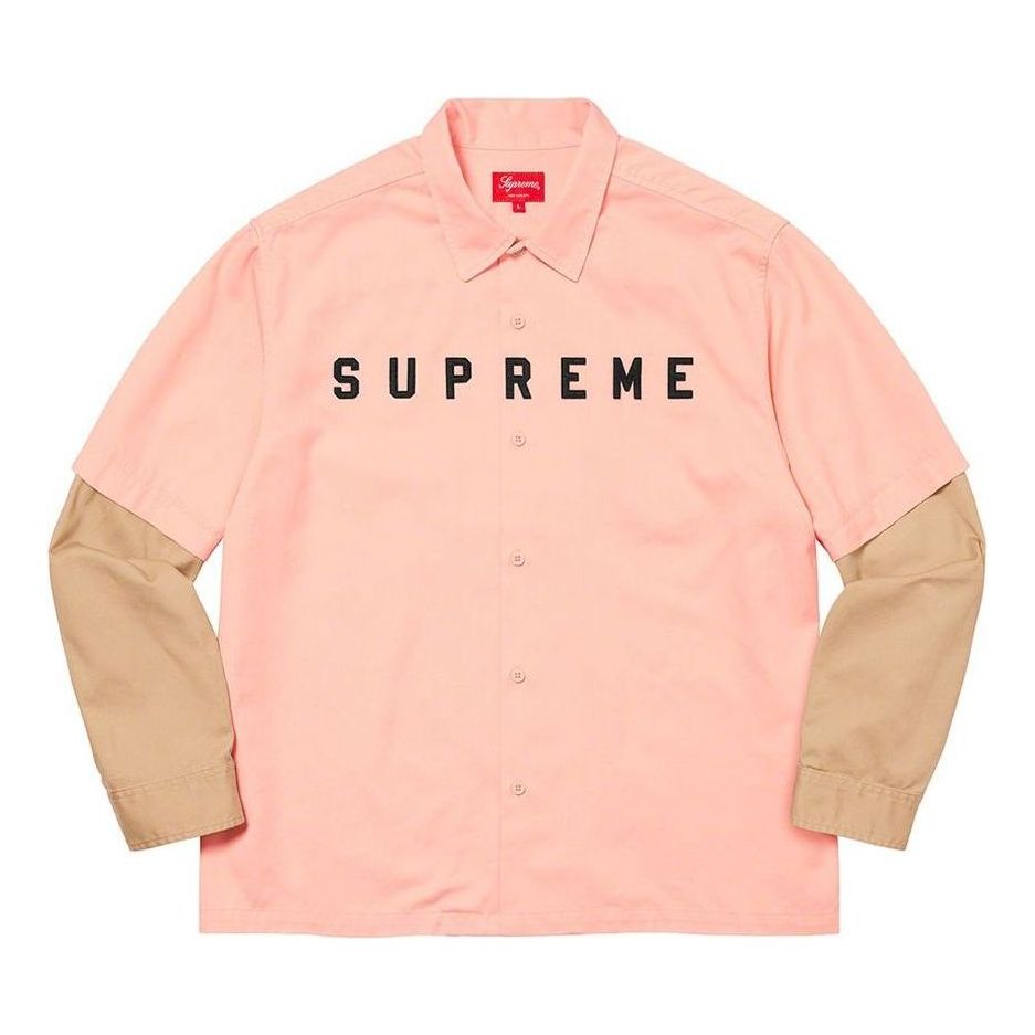Skjorta Supreme Two Tone Work Shirt Rosa | SUP-FW20-147, 0