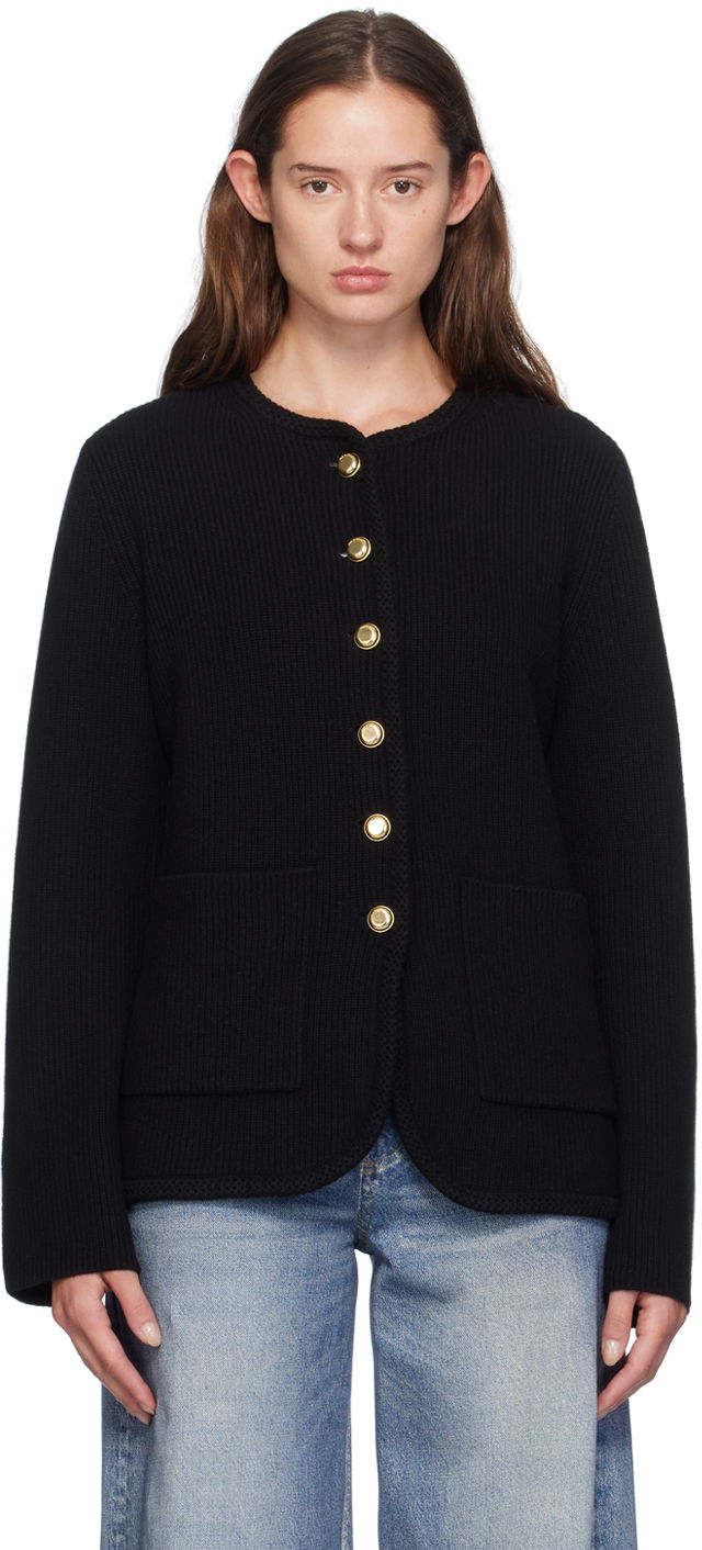 Sweater rag & bone rag & bone Nancy Wool Cardigan Svart | WAS24F069US69