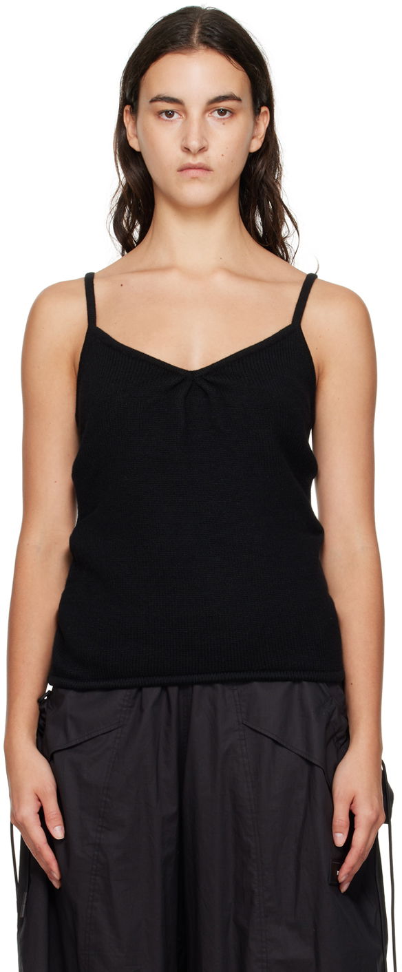 Linne We11done We11done V-Neck Knit Camisole Svart | WD-KT3-23-607-W-BK