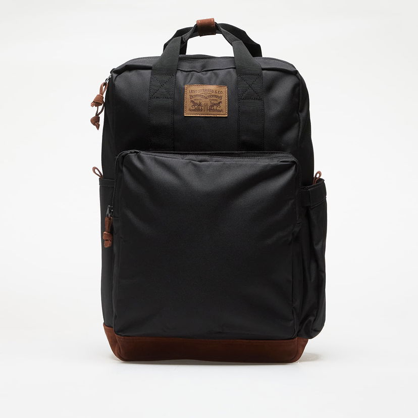 Ryggsäck Levi's L-Pack Large Elevation Backpack Black Svart | D7954-0001