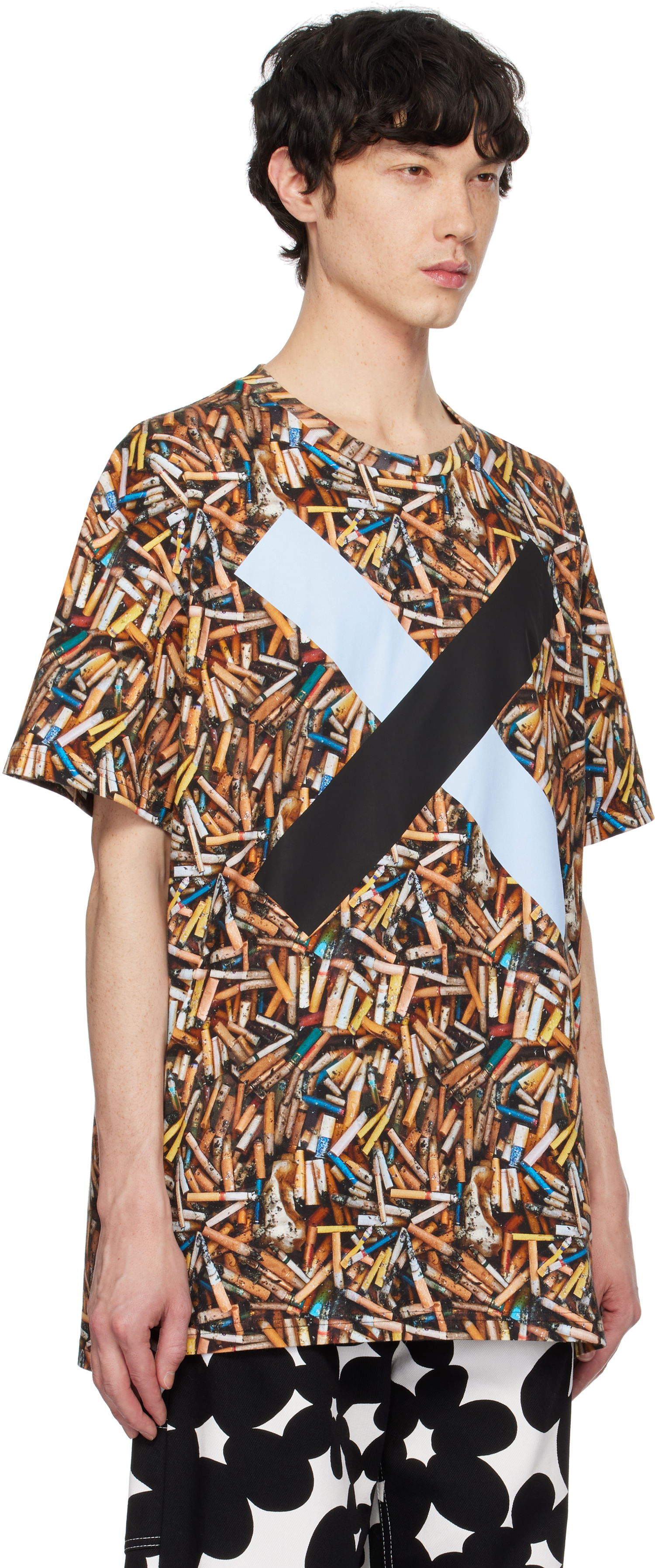 T-shirt Vivienne Westwood Vivienne Westwood Oversized Cigarette Butt Print T-Shirt Brun | 3G010018-J006E-AAA-, 1