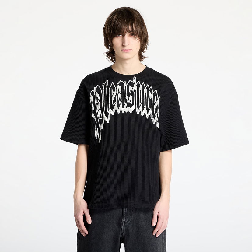 T-shirt Pleasures PLEASURES Twitch Waffle T-Shirt Svart | P25SP024 BLACK