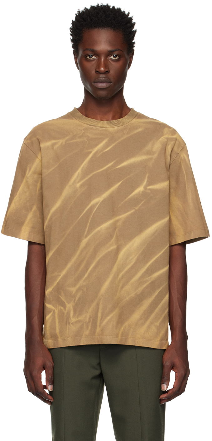 T-shirt Dion Lee Crinkled Sunfade T-Shirt Beige | C3092R23