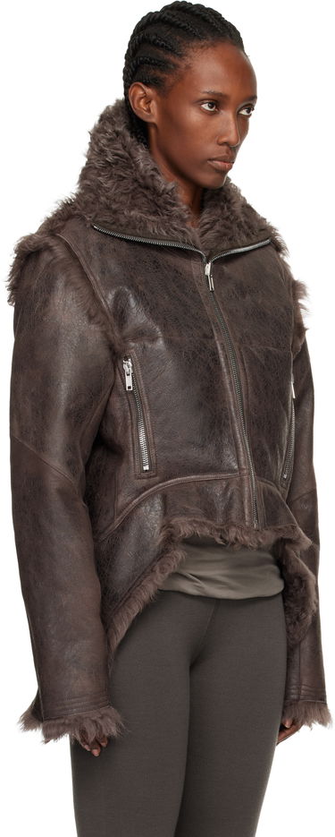 Jacka Rick Owens Concordians Exploder Reversible Shearling Jacket Brun | RP02E4722 LSHTR, 1