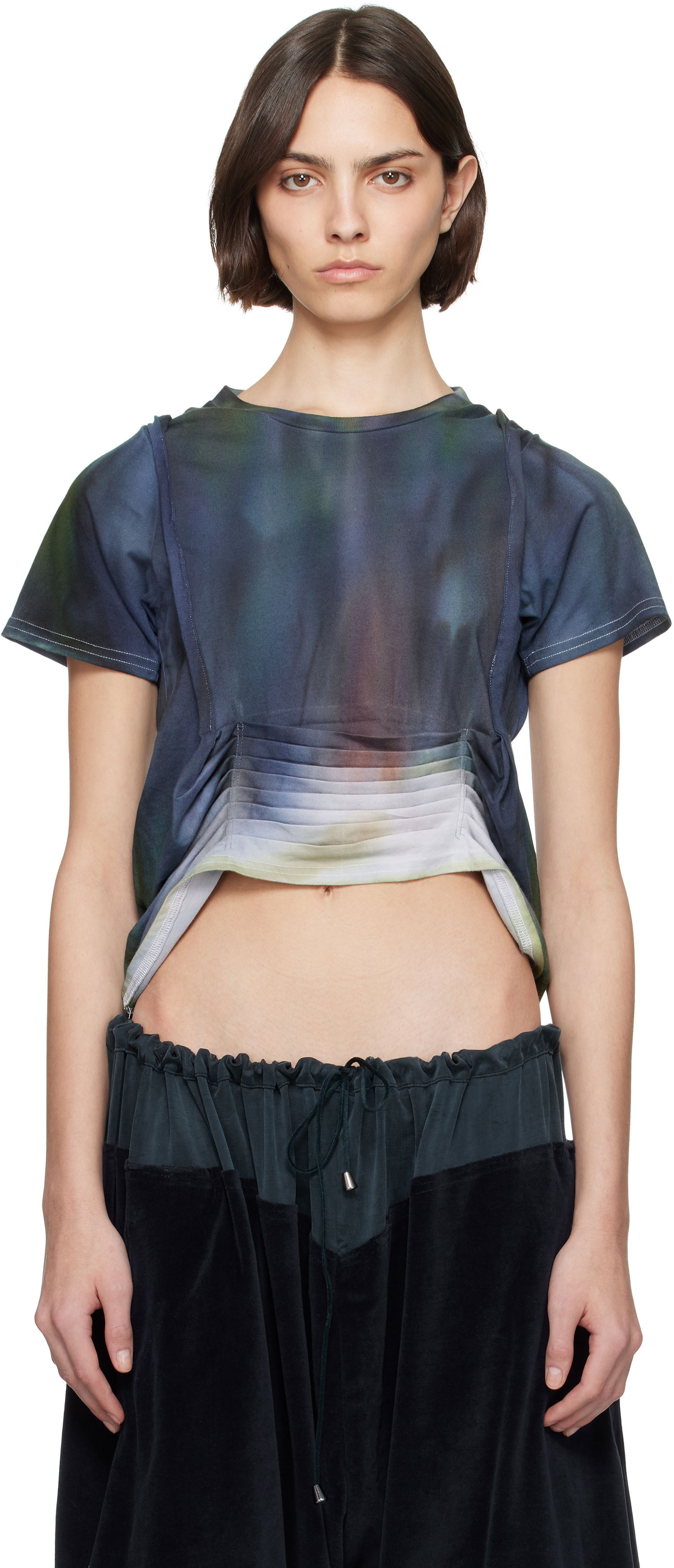 Crop top Collina Strada Collina Strada Hazel Tie-Dye Cropped T-Shirt Blå | XX3059, 0