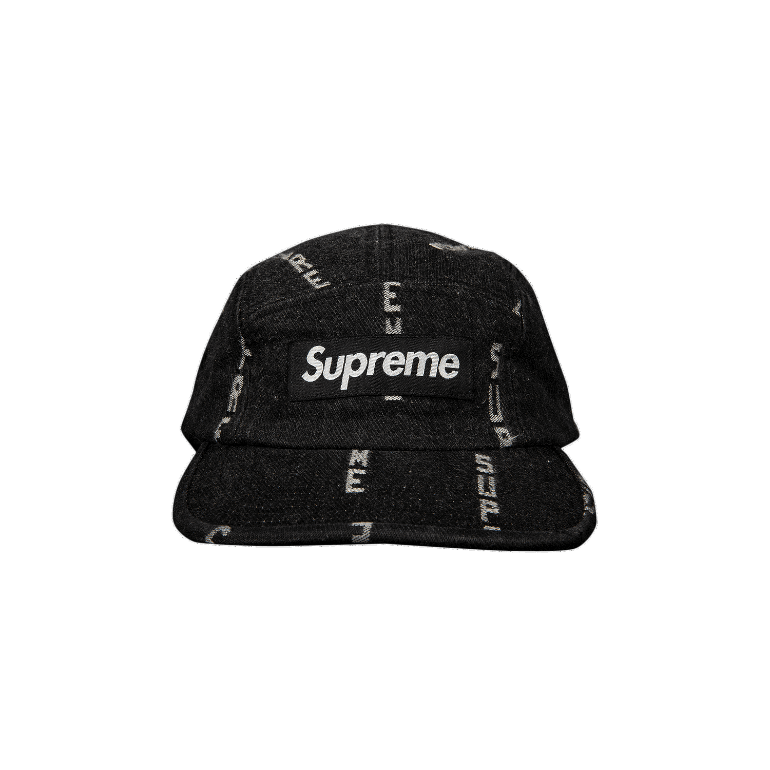 Keps Supreme Logo Stripe Jacquard Denim Camp Cap Svart | FW20H103 BLACK, 0