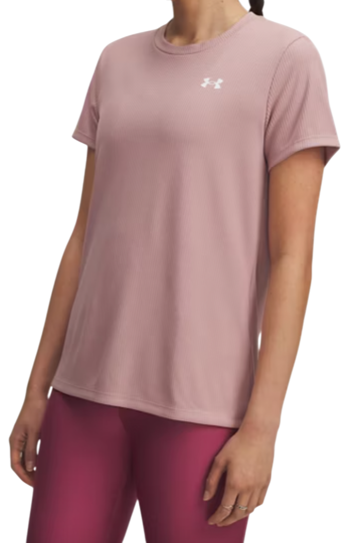 T-shirt Under Armour Under Armour Tech Rib Short Sleeve T-Shirt Rosa | 1389852-673
