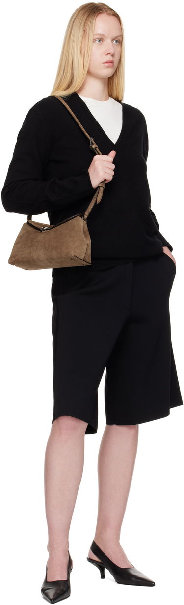 Handväska TOTEME Totême T-Lock Suede Clutch Brun | 241-WAL944-LE0004, 3