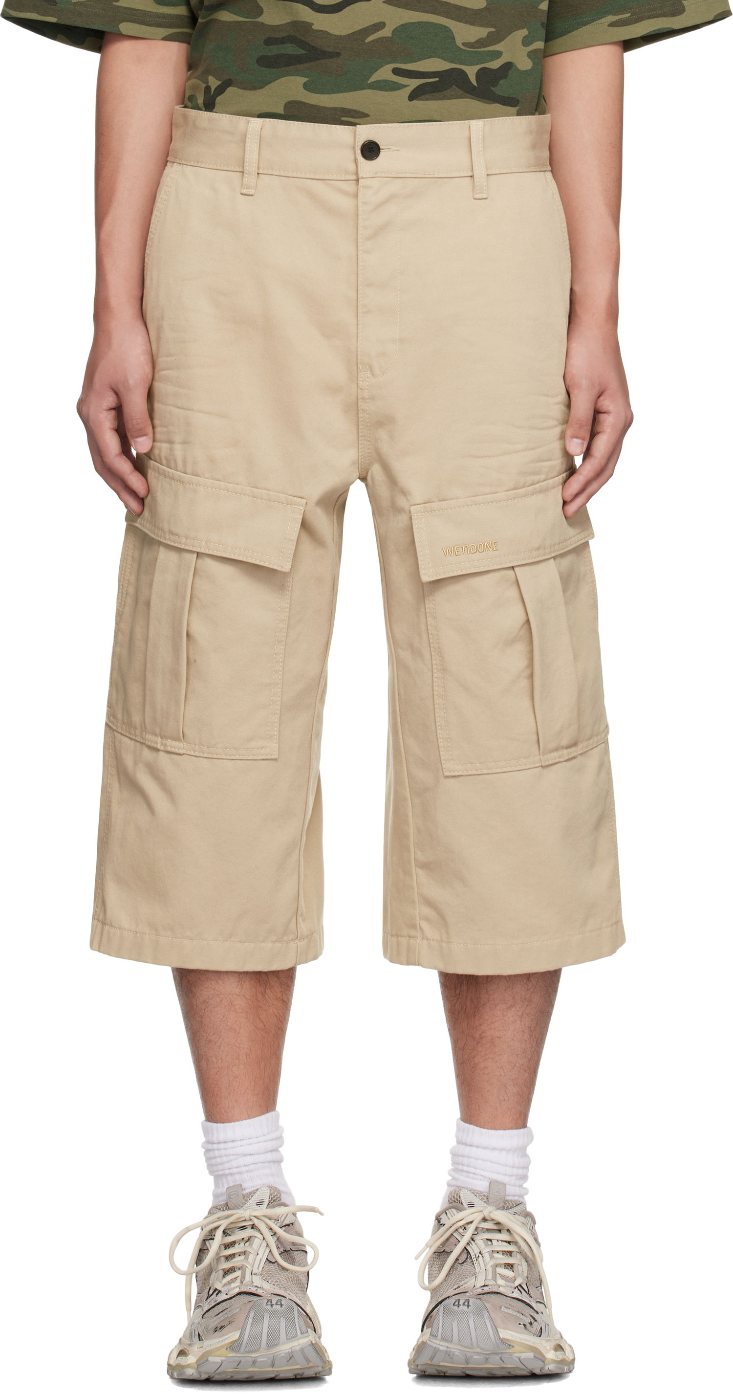 Shorts We11done We11done Cargo Chino Shorts Beige | WD-PT0-25-226-M-BG, 0