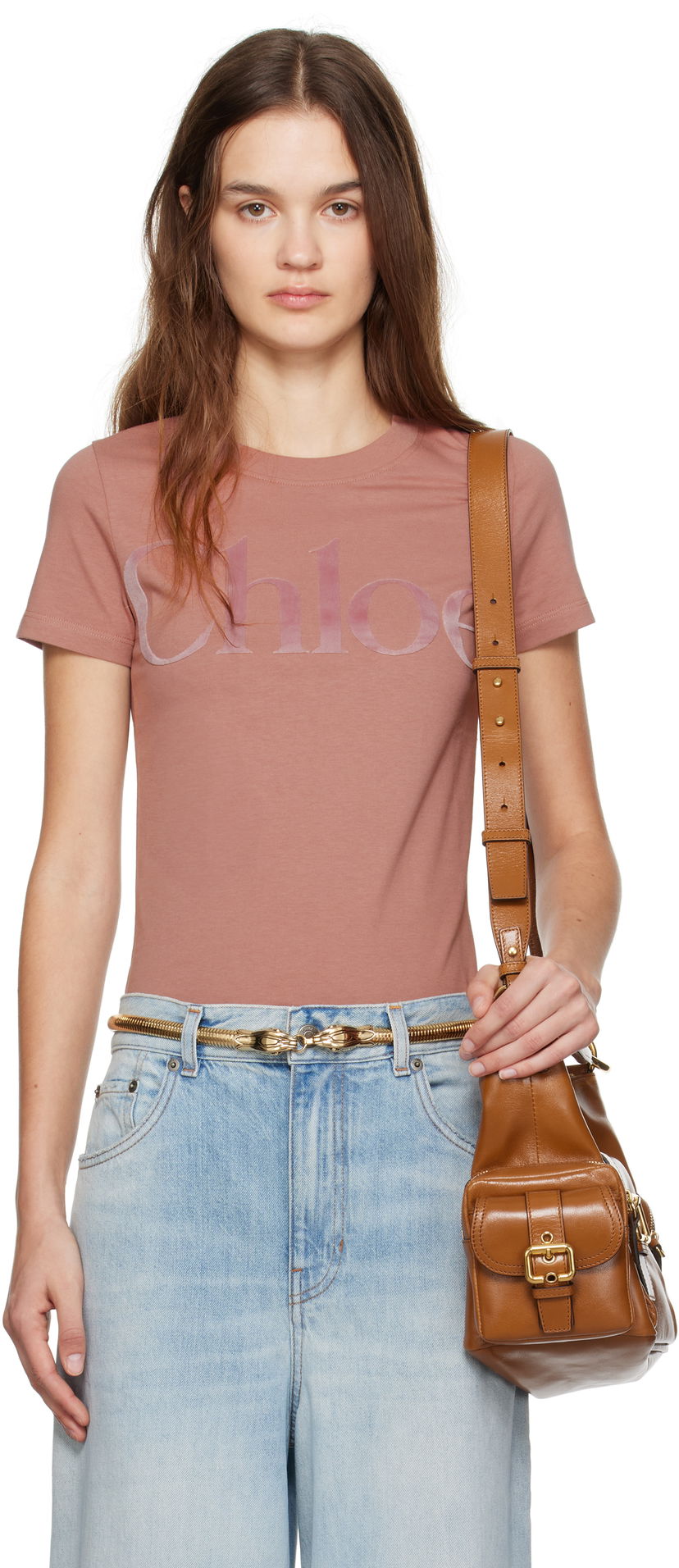 T-shirt CHLOÉ Fitted T-shirt Rosa | CH24WJH03184