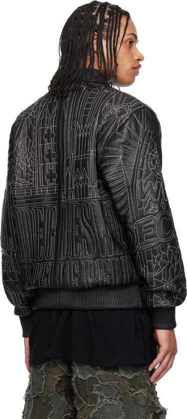 Bomberjacka Who Decides War Who Decides War Pelle Pelle Edition Cathedral Leather Jacket Svart | 1131430002SS25, 2