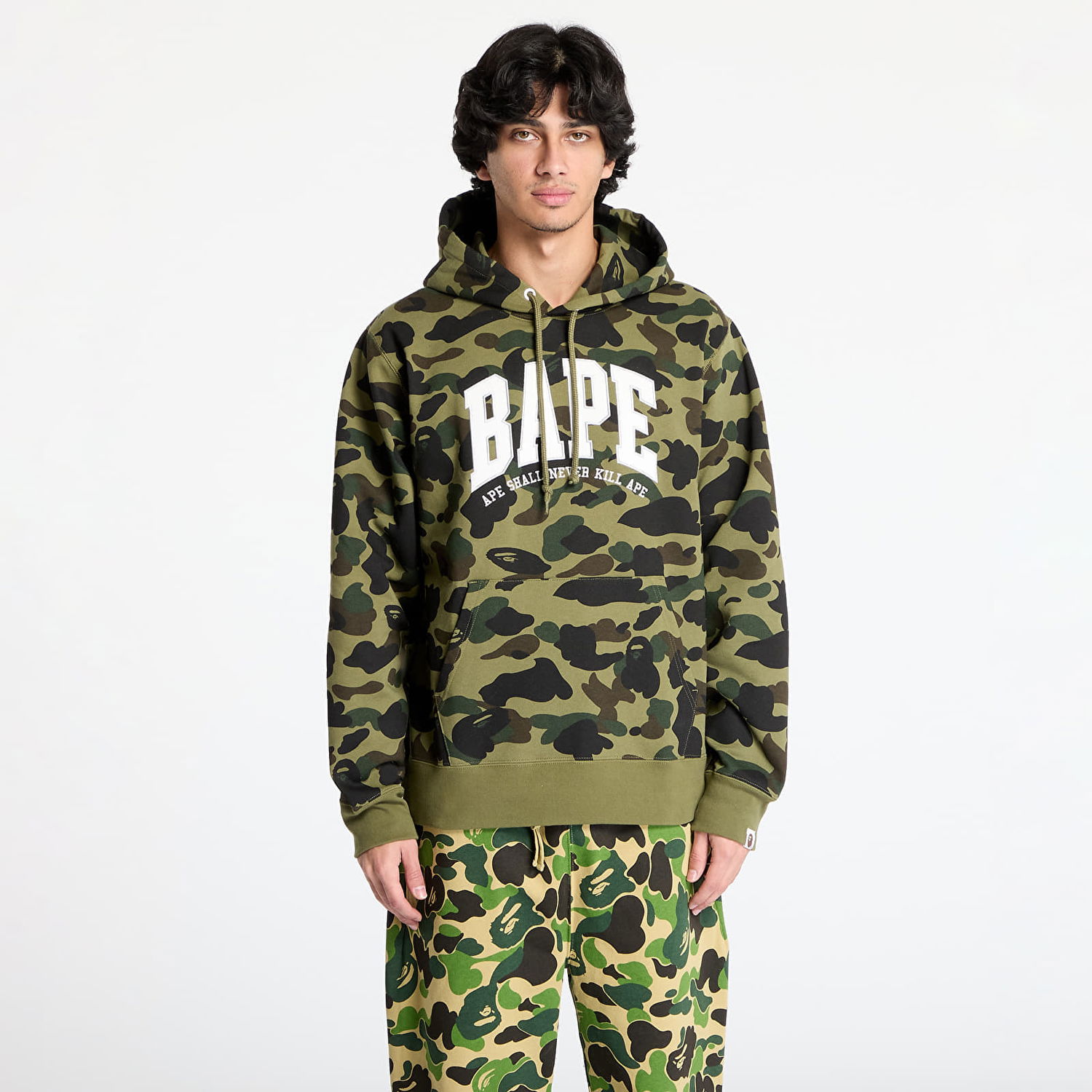 Sweatshirt BAPE Camo Pullover Hoodie Grön | 001PPK801008M GRN, 0