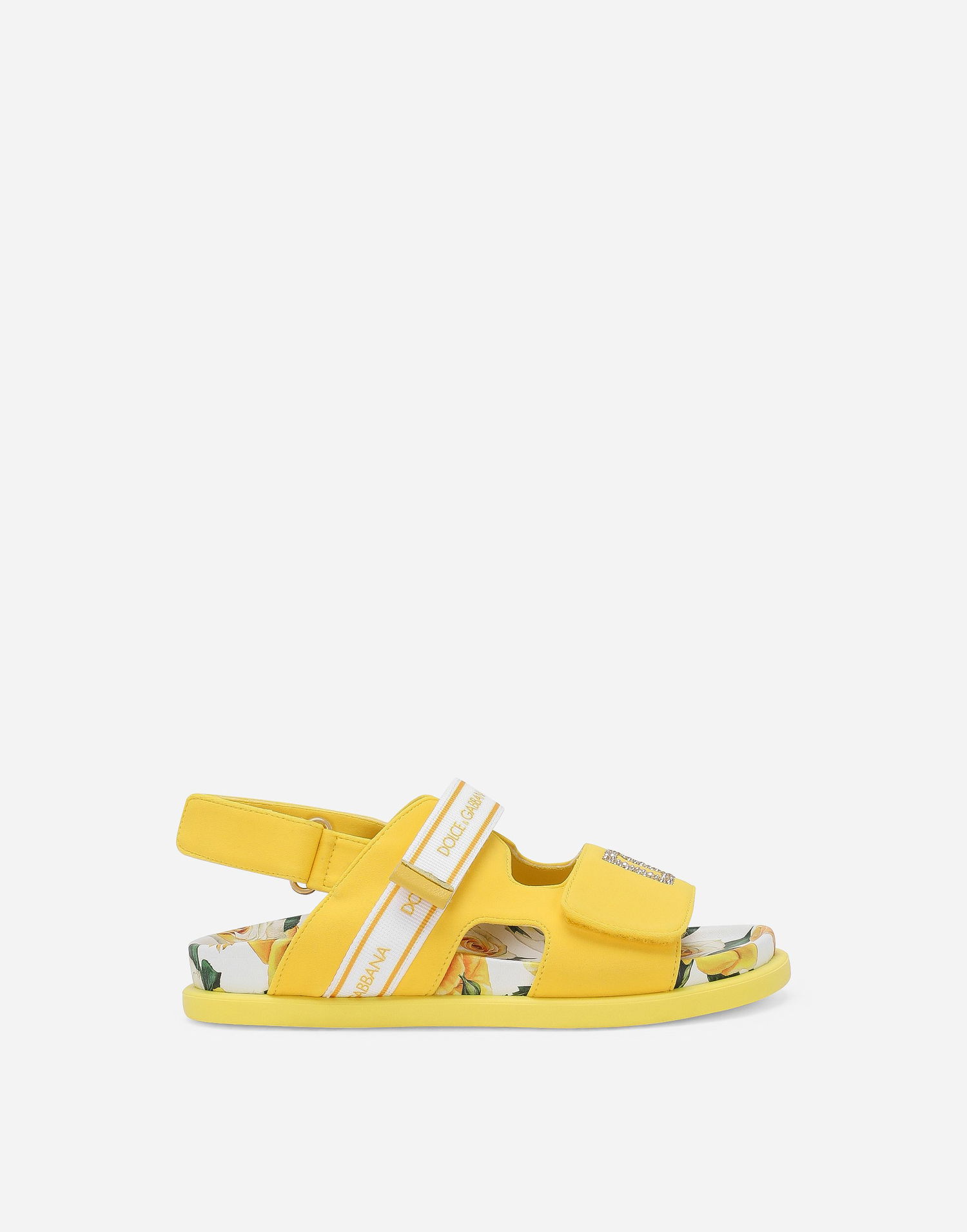 Sneakers och skor Dolce & Gabbana Spandex Fabric Floral Print Sandals Gul | D11238AA975HA3VO, 0