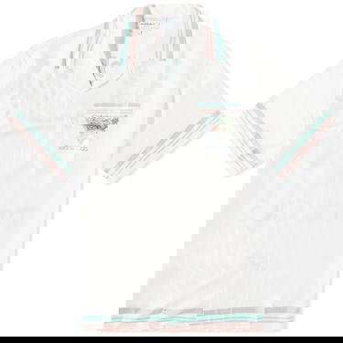 Skjorta Casablanca Tennis Club Short Sleeve Silk Shirt Vit | WF23-SH-003-01, 0