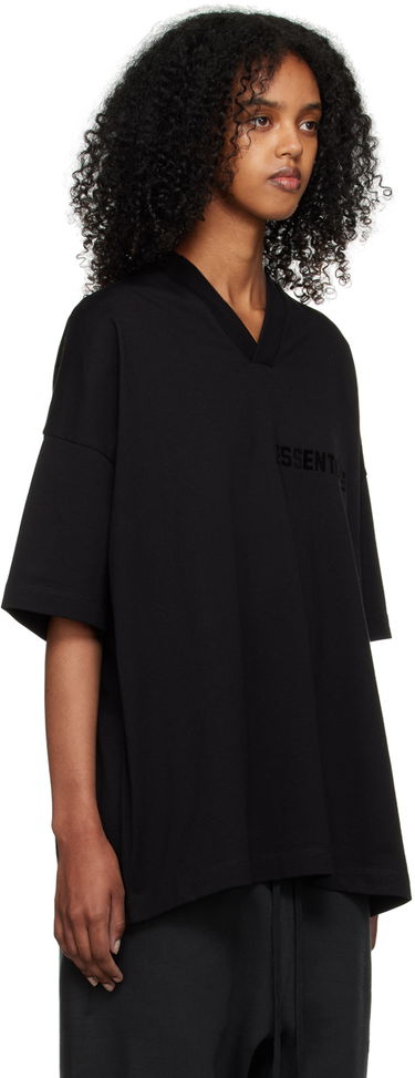 T-shirt Fear of God Fear of God ESSENTIALS V-Neck T-Shirt Svart | 125SP234110F, 4