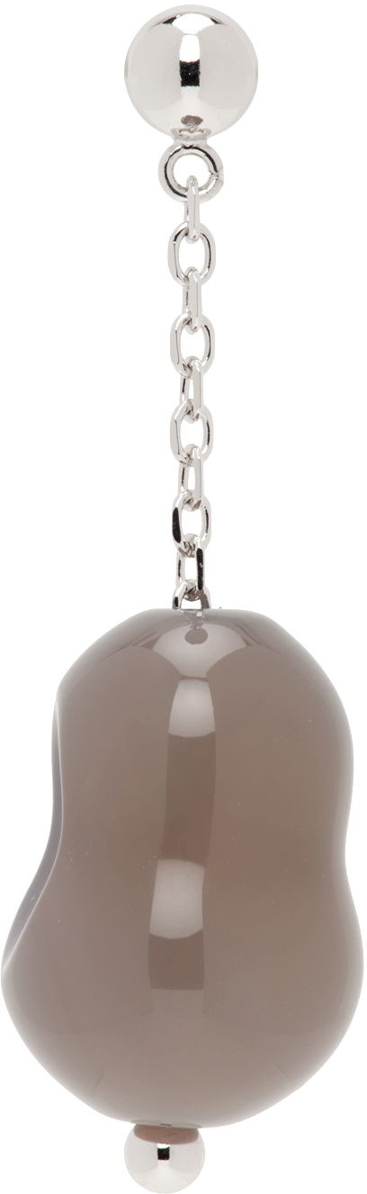 Örhängen LEMAIRE LEMAIRE Carved Stone Single Earring Grå | JW0066 LO0047