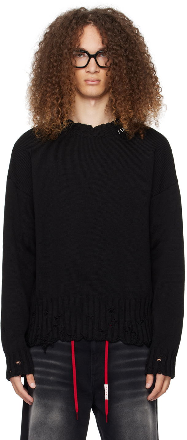 Sweater Marni Twisted Sweater Svart | GCMG0210A0 UFC652