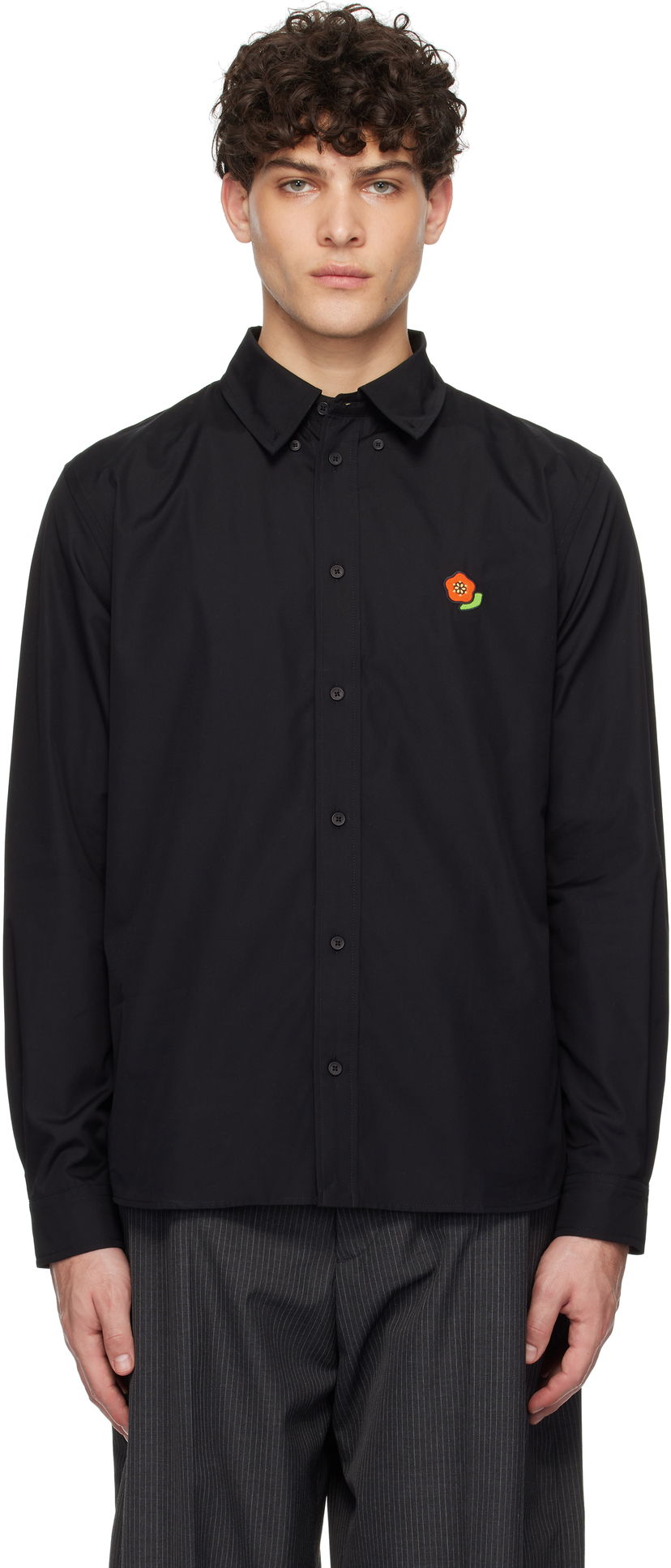 Skjorta KENZO Kenzo Paris Pop Casual Shirt Svart | FF55CH4109LI