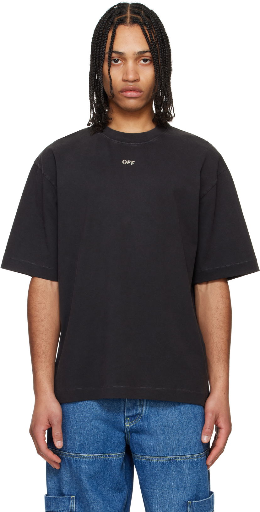 T-shirt Off-White Off-White Martyrdom Arrow Skate Short Sleeve T-Shirt Svart | OMAA120S25JER00I1361