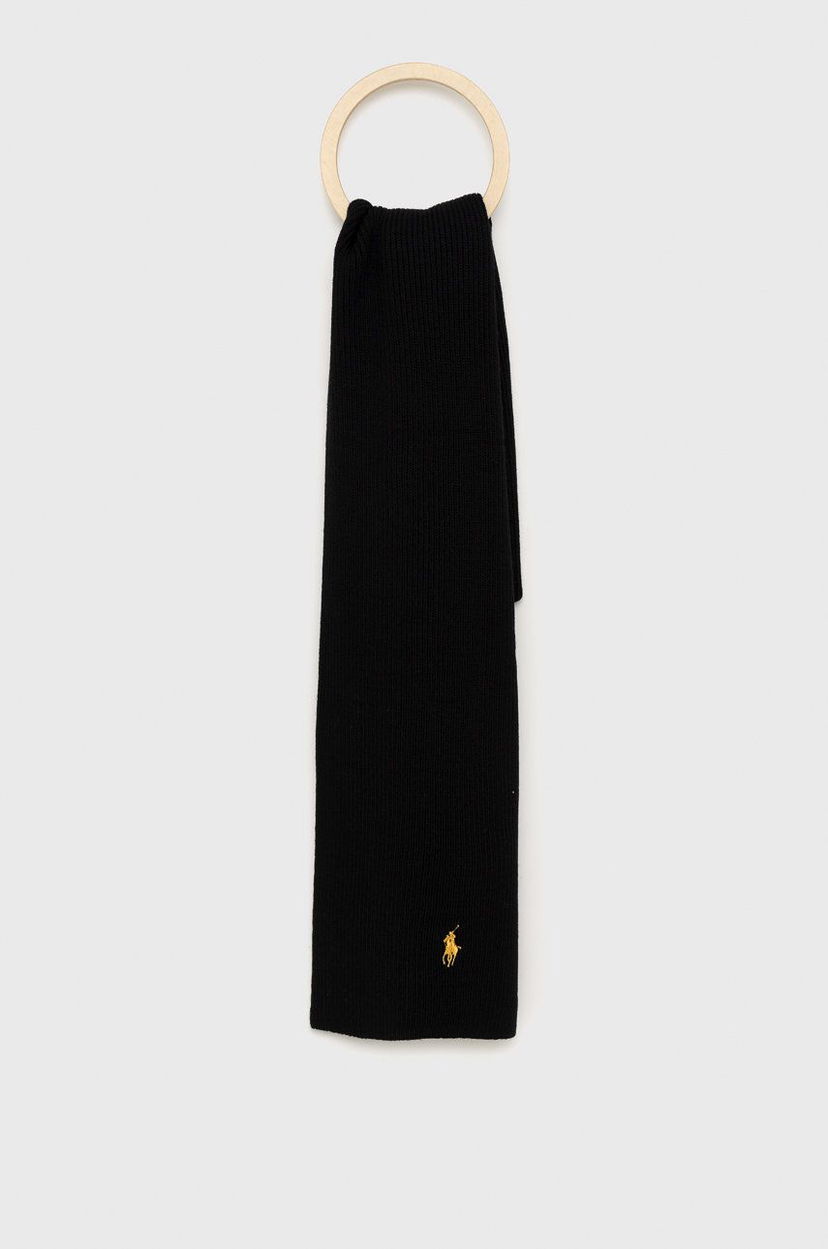 Halsduk Polo by Ralph Lauren Polo Ralph Lauren Wool Scarf Svart | 710886136008