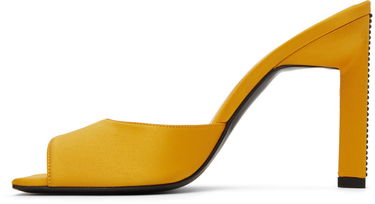 Skovård The Attico Attico Kaia Satin Heeled Mules Gul | 231WS228 V015, 2