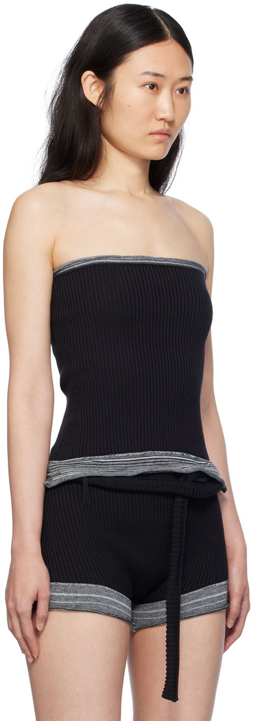 Linne Ottolinger Ottolinger Fringes Tube Top Svart | 708602, 1