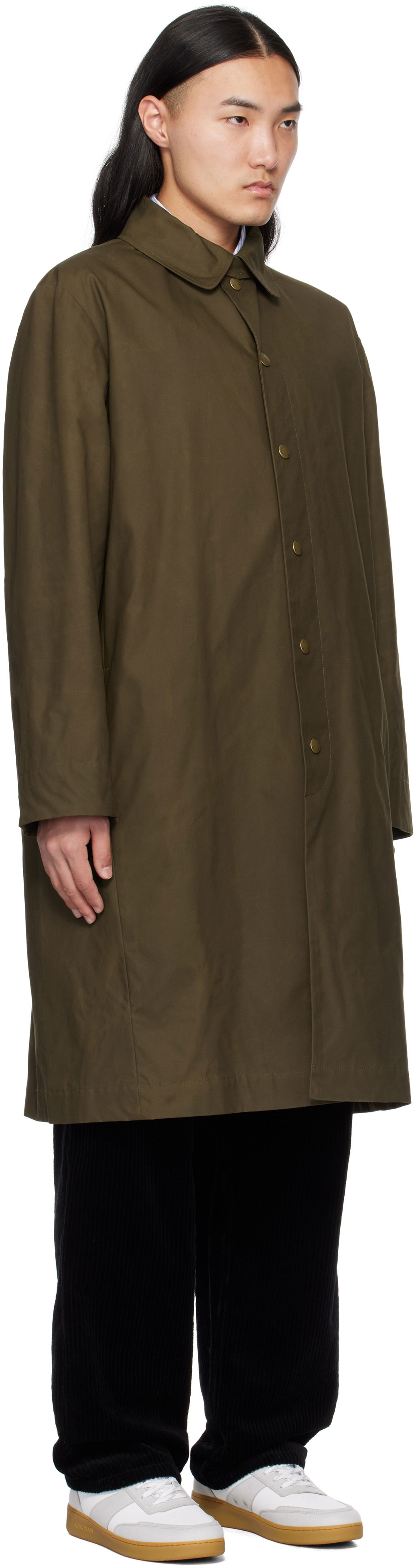 Rockar A.P.C. A.P.C. Arthur Mac Coat Grön | COERC-H01535, 1