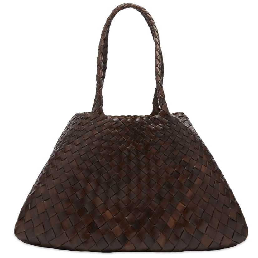 Handväska Dragon Diffusion Santa Croce Large Bag Brun | 8892-DARKBROWN