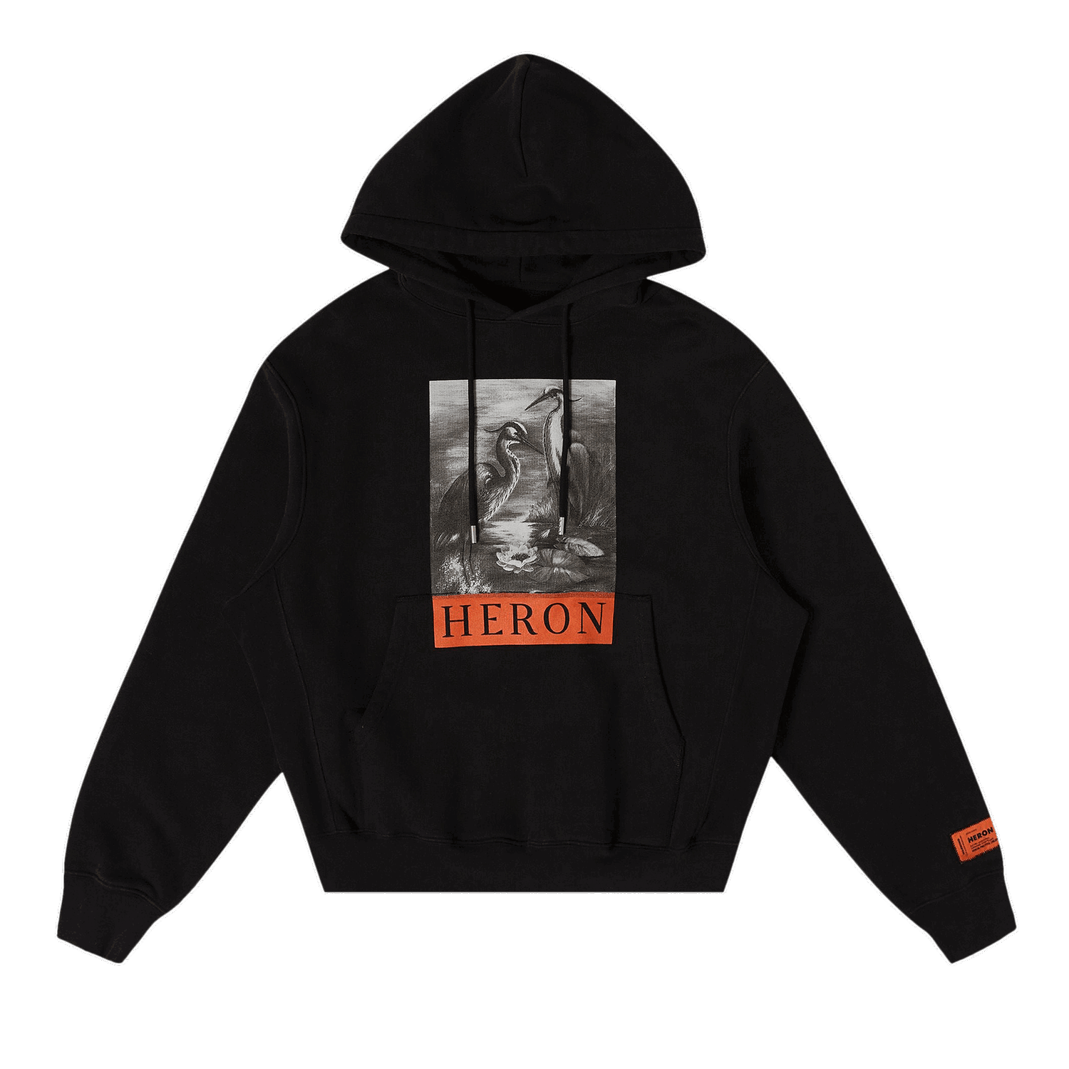 Sweatshirt HERON PRESTON Heron Hoodie Svart | HMBB024C99JER0031010, 0