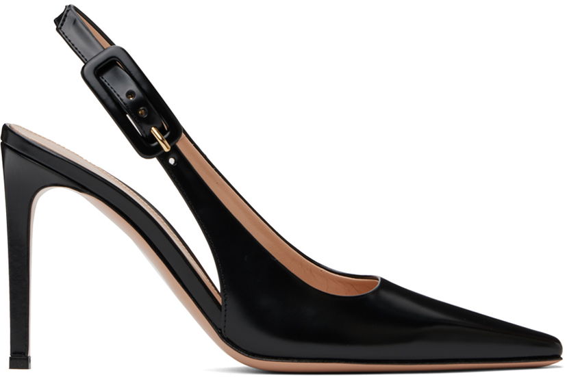 Sneakers och skor Gianvito Rossi Tokio Leather Slingback Heels Svart | G95441-95RIC-TOK