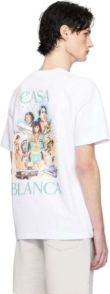 T-shirt Casablanca Graphic Print T-Shirt Vit | MPS25-JTS-001-01, 2